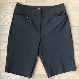 Tail Athletic Poly Spandex 4 Pocket Bermuda Classic Golf Shorts Black Sz 8 NWOT